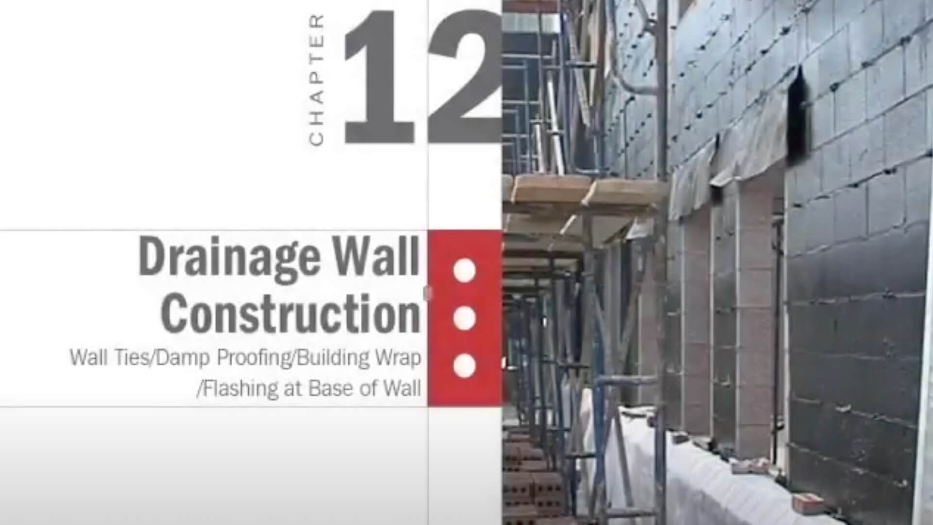 Drainage Wall Construction